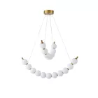 EUROLAMP ARTE ILLUMINA TREA Függesztett lámpatest beépített LED 19W Réz tejfehér üveggel 800X1420mm 