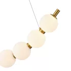 EUROLAMP ARTE ILLUMINA TREA Függesztett lámpatest beépített LED 19W Réz tejfehér üveggel 800X1420mm 