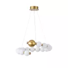 EUROLAMP ARTE ILLUMINA TREA Függesztett lámpatest beépített LED 20W Réz tejfehér üveggel 530X150mm 