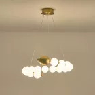 EUROLAMP ARTE ILLUMINA TREA Függesztett lámpatest beépített LED 20W Réz tejfehér üveggel 530X150mm 