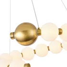 EUROLAMP ARTE ILLUMINA TREA Függesztett lámpatest beépített LED 20W Réz tejfehér üveggel 530X150mm 