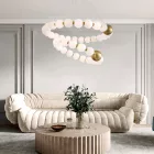 EUROLAMP ARTE ILLUMINA TREA Függesztett lámpatest beépített LED 40W Réz tejfehér üveggel 720X1275mm 