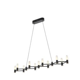   EUROLAMP ARTE ILLUMINA VELAS Függesztett lámpatest beépített LED 58W 1200X1500mm Fekete - Barna