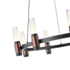 EUROLAMP ARTE ILLUMINA VELAS Függesztett lámpatest beépített LED 43W Φ630XΗ1500mm Fekete - Barna