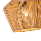 EUROLAMP ARTE ILLUMINA VENTO Függesztett lámpatest E27 MAX 40W 400X1320mm - Barna RATTAN 