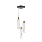 EUROLAMP ARTE ILLUMINA VIAL Függesztett lámpatest 3 üvegbürával 21W Φ300x1630mm 
