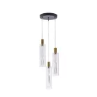 EUROLAMP ARTE ILLUMINA VIAL Függesztett lámpatest 3 üvegbürával 21W Φ300x1630mm 