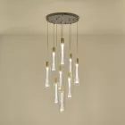 EUROLAMP ARTE ILLUMINA VIAL Függesztett lámpatest 9 üvegbürával 60W Φ300mm 