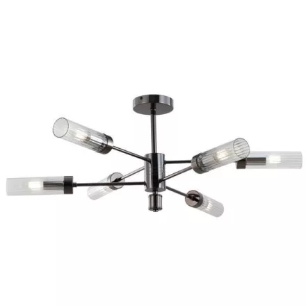 EUROLAMP ARTE ILLUMINA VINY Függesztett lámpatest Fekete 6XE14 ΜΑΧ 40W Φ830X330mm 