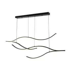   EUROLAMP ARTE ILLUMINA WAVES Függesztett lámpatest beépített LED 30W Fekete 30x1200x1450mm