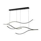 EUROLAMP ARTE ILLUMINA WAVES Függesztett lámpatest beépített LED 30W Fekete 30x1200x1450mm