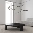 EUROLAMP ARTE ILLUMINA WAVES Függesztett lámpatest beépített LED 30W Fekete 30x1200x1450mm