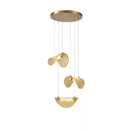 EUROLAMP ARTE ILLUMINA WAVES Függesztett lámpatest beépített LED réz GOLD 6W 425Χ1500mm