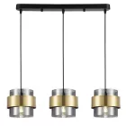 EUROLAMP ARTE ILLUMINA RELIAC Függesztett lámpatest 3XE27 180X1215mm MAX 40W Fekete - GOLD