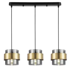   EUROLAMP ARTE ILLUMINA RELIAC Függesztett lámpatest 3XE27 180X1215mm MAX 40W Fekete - GOLD