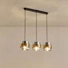 EUROLAMP ARTE ILLUMINA RELIAC Függesztett lámpatest 3XE27 180X1215mm MAX 40W Fekete - GOLD