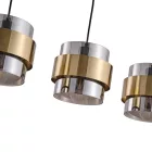 EUROLAMP ARTE ILLUMINA RELIAC Függesztett lámpatest 3XE27 180X1215mm MAX 40W Fekete - GOLD